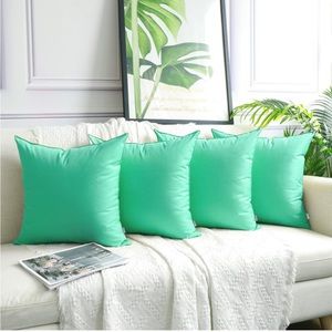 Set 0f 4 Decorative Outdoor Throw Pillow Covers